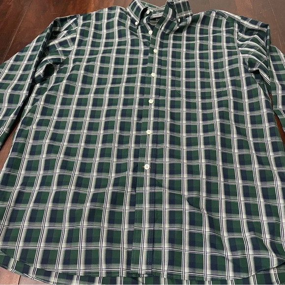 Daniel Cremieux Signature Collection Long Sleeve Button Down Men’s Large Green - Picture 2 of 6